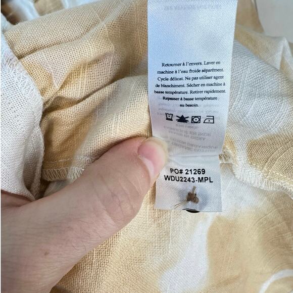 FAHERTY Vida Tie Dye Tiered Dress Maple Sugar Size Large EUC Organic Cotton $278 - Picture 9 of 10